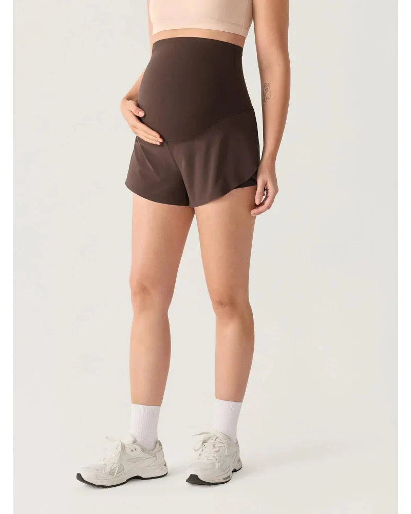 Maternity Dolphin Workout Shorts, Over-Belly, Summer Running