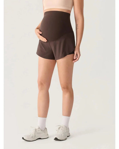 Maternity Dolphin Workout Shorts, Over-Belly, Summer Running