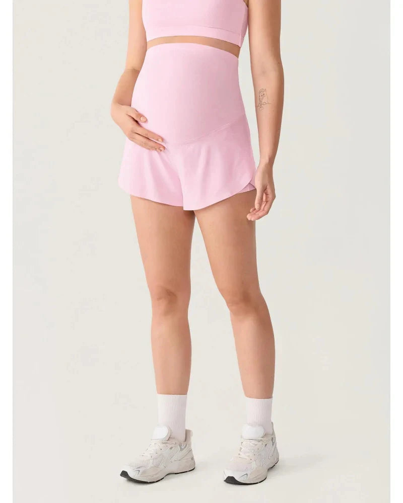 Maternity Dolphin Workout Shorts, Over-Belly, Summer Running