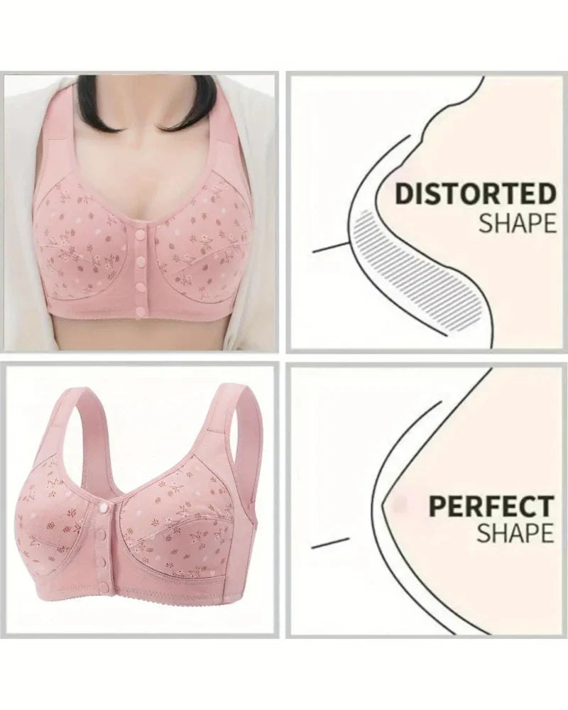 Wireless Front Closure Lace Bras, Light Support, Size Up