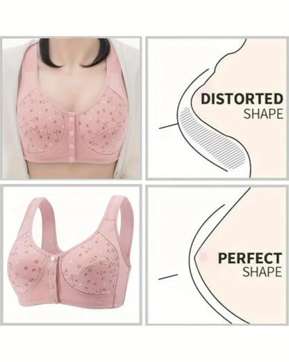 Wireless Front Closure Lace Bras, Light Support, Size Up