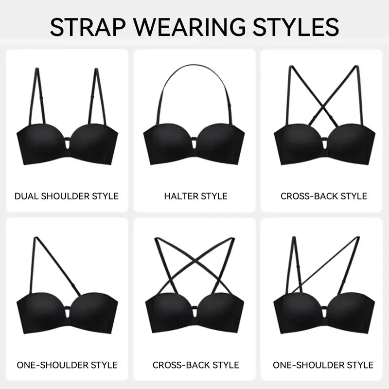 Womens Strapless  Push Up & Lift Bra