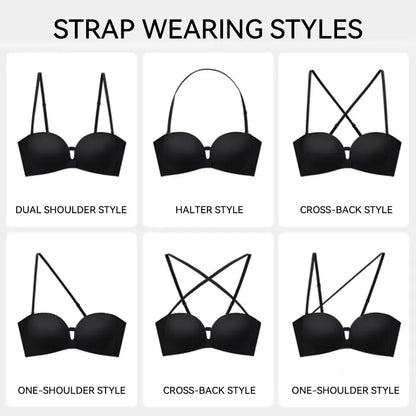 Womens Strapless  Push Up & Lift Bra