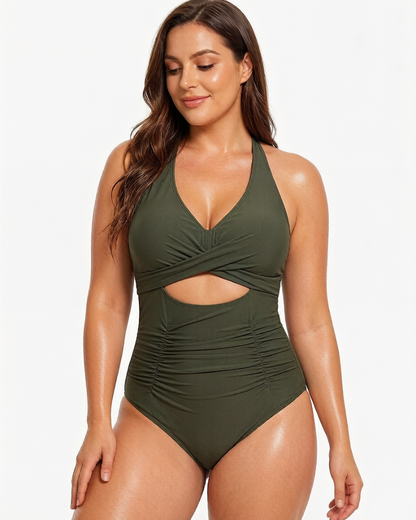 One-piece push-up swimsuit with tummy control for a flattering, sculpted fit.