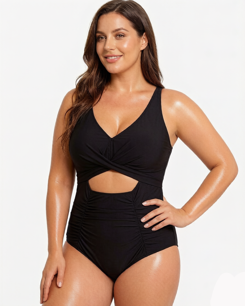 One-piece push-up swimsuit with tummy control for a flattering, sculpted fit.