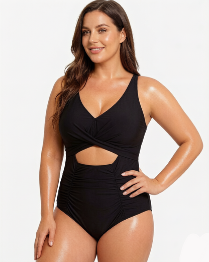 One-piece push-up swimsuit with tummy control for a flattering, sculpted fit.