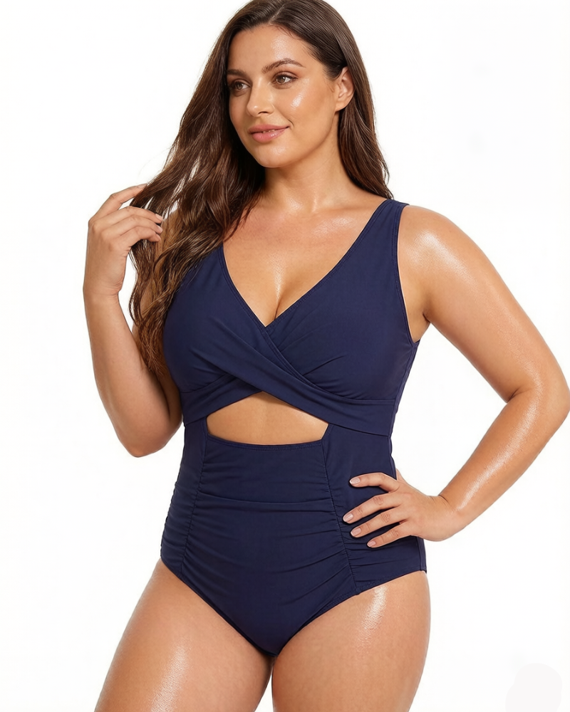 One-piece push-up swimsuit with tummy control for a flattering, sculpted fit.